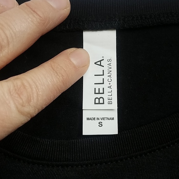 Bella Canvas Black Short Sleeve Crop Top Small - Picture 3 of 4